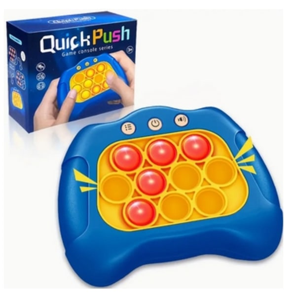 Quick Push Pop It Game - Pop It Pro Light Up Game Quick Push Fidget Spel Blå