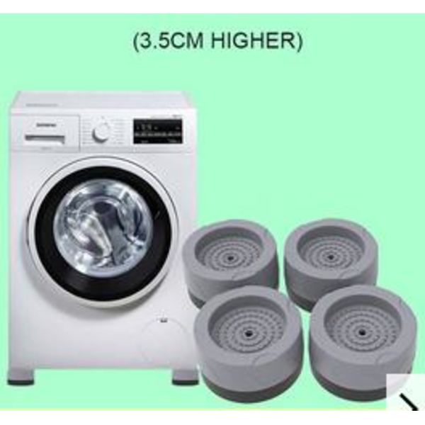 Style 2 - Vibrationsdämpande fötter till tvättmaskin/torktumlare 4 st. grå