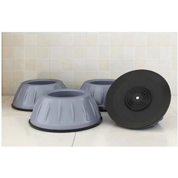 Style 1 - Vibrationsdämpande fötter till tvättmaskin/torktumlare 4 st. grå