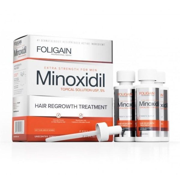 6 st. Foligain Minoxidil 5% Hair Regrowth Treatment Extra Streng