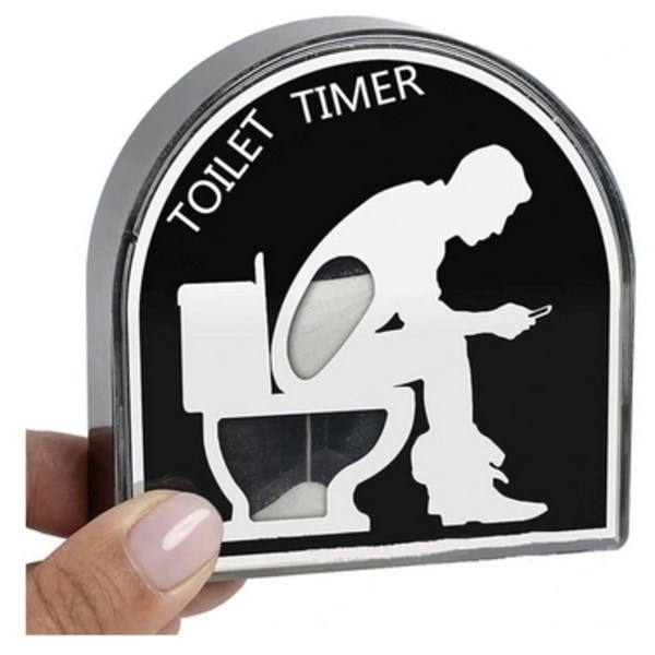 Toalett Timglas Fem-minuters toalett Shape Timer Stress Relief T Svart