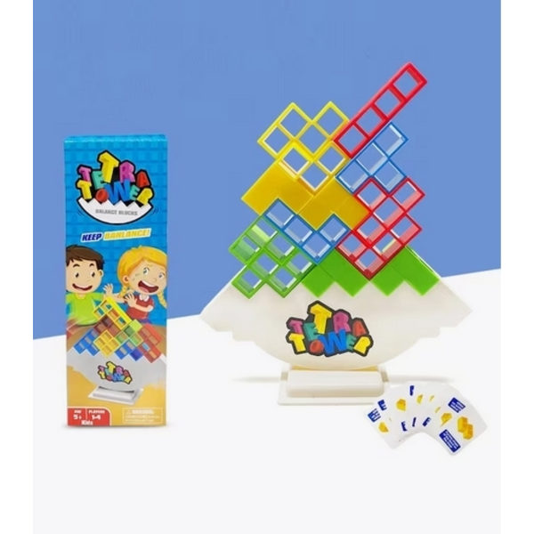 48 st Tetra Tower Balance Stacking Blocks Spel, Brädspel För 2 Spelare+ Familjespel