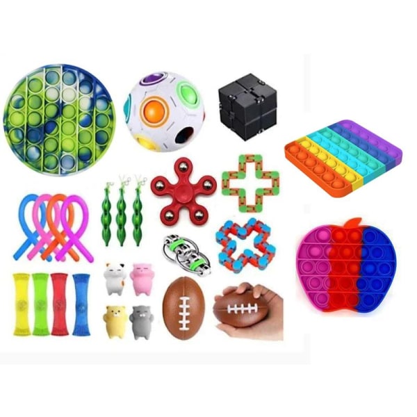 26st Fidget Pop it Toys Set pack för barn och vuxna