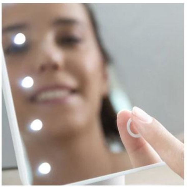 Justerbar Sminkspegel med LED Vit Vit