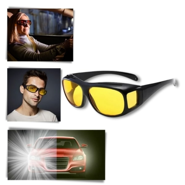 2 x Mörkerglasögon för Bilkörning - Night Vision Glasögon UV400 skydd - Solglasögon