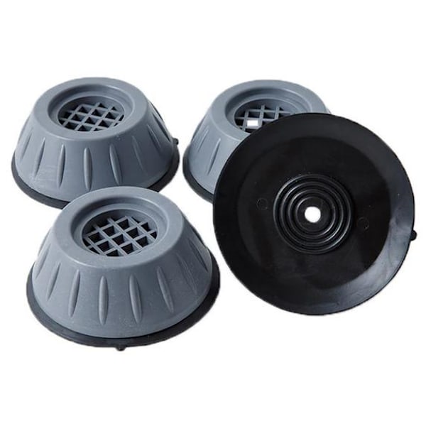 Style 1 - Vibrationsdämpande fötter till tvättmaskin/torktumlare 4 st. grå