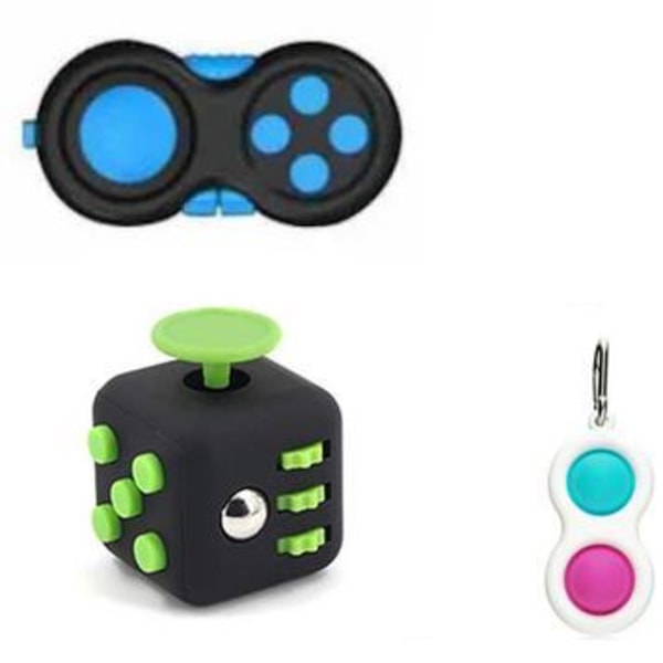 PRO set - 3 pack Fidget Toys Set för barn och vuxna NYHET multifärg one size