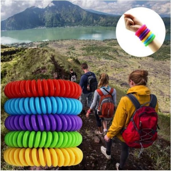 Antimyggband 10 pack - 100% Naturliga - 2x5 färger