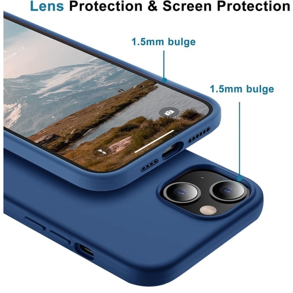 SiGN Liquid Silicone Case för iPhone 15 plus - Blå Blå