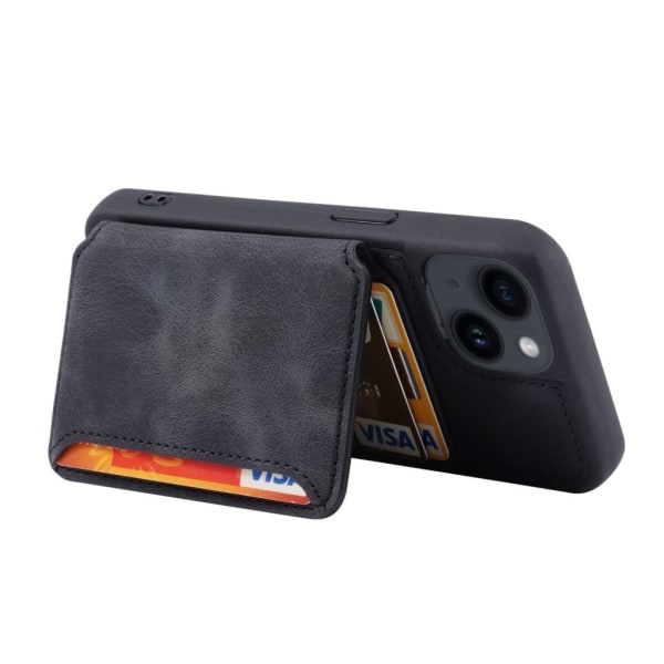 IPhone 15 Plus skal med en plånbok - Svart Svart