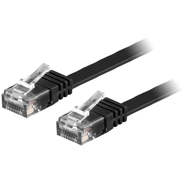 DELTACO Cat6 network cable, 1m, black Svart