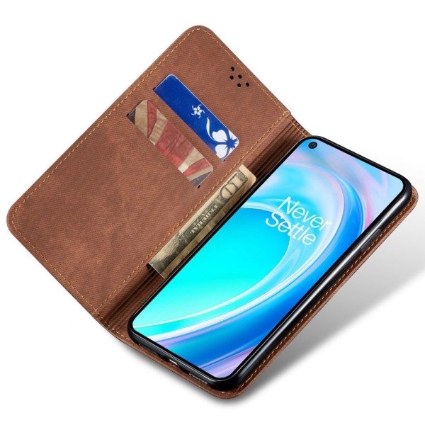 OnePlus Nord CE 2 Lite 5G Magnetic Suction Wallet Style Fodral - Brun