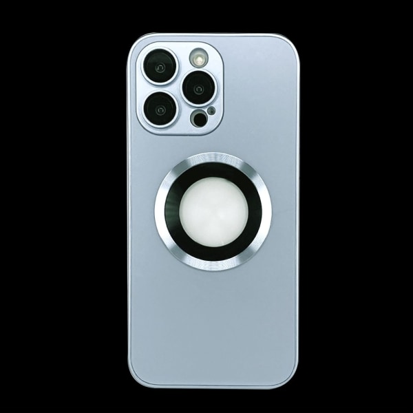 SiGN Magnetic Case iPhone 15 Pro med linsskydd och logo view - B Blå