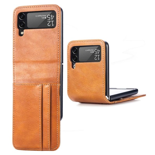 Samsung Galaxy Z Flip4 5G Portable Wallet Mobilskal - Brun Brun
