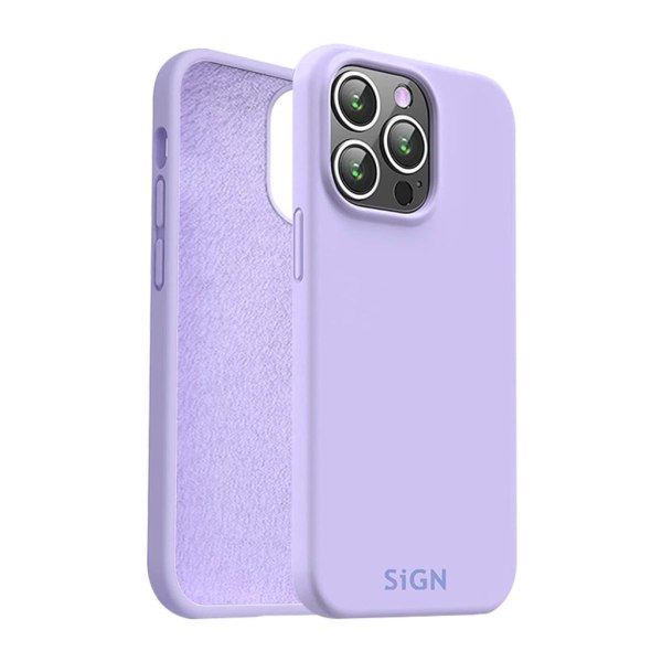SiGN Liquid Silicone Case för iPhone 15 Pro - Lavender Lila