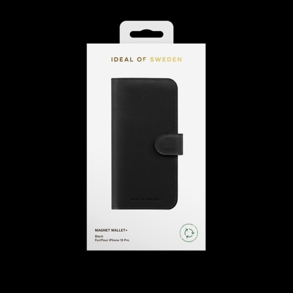 iDeal of Sweden iPhone 15 Pro Magnet Wallet +, Svart Svart