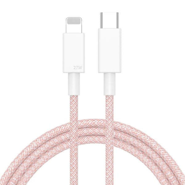 iPhone kabel USB-C till Lightning Kabel 27W 1m - Rosa Rosa