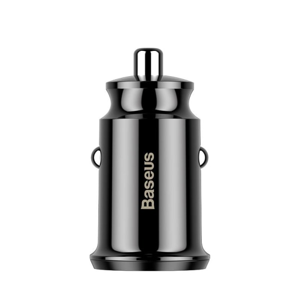 Baseus Grain Billaddare Dual-USB 3.1A 12/24V - Svart Svart