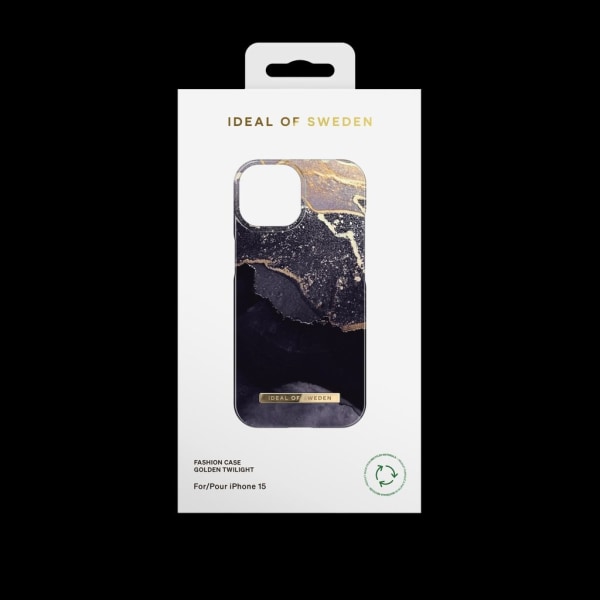 iDeal of Sweden iPhone 15 skal, Golden Twilight Marble