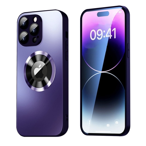 SiGN Magnetic Case iPhone 15 Pro med linsskydd och logo view - L Lila
