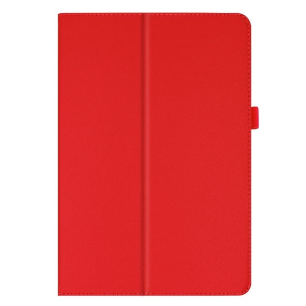 Litchi Skin Fodral med stativ till Lenovo Tab M10 TB-X605F - Röd Röd