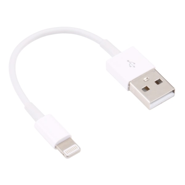 USB-A till Lightning Laddnings-/Synkkabel 13 cm Vit Vit