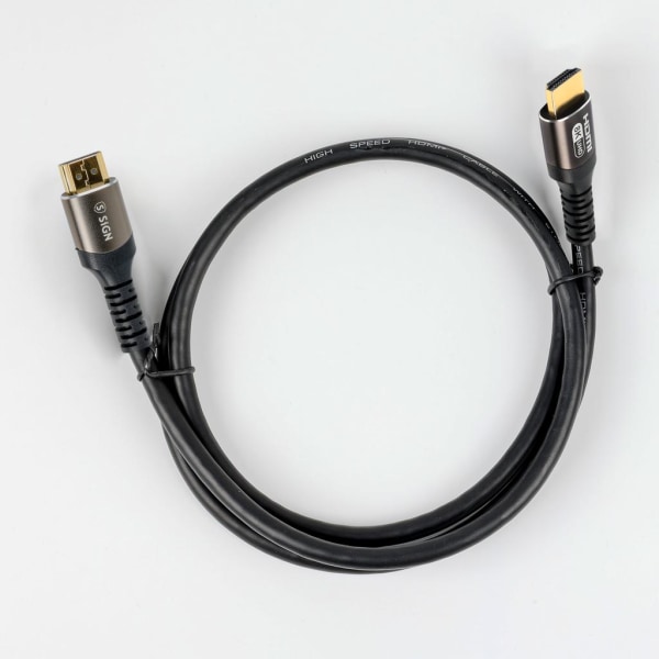 SiGN Premium HDMI 2.1 Kabel 8K, 1m - Svart Svart
