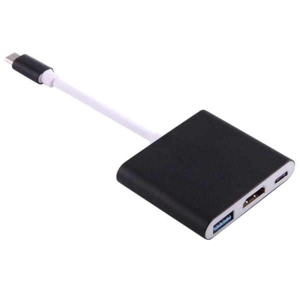 Adapter USB-C till HDMI - USB-A - USB-C - Svart Svart