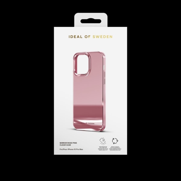iDeal of Sweden iPhone 15 Pro Max Clear Case, Mirror Rose Pink