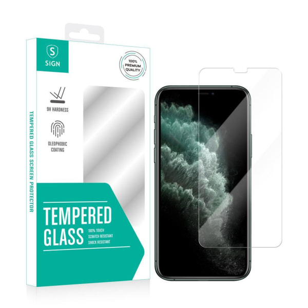 SiGN Skärmskydd i Härdat Glas för iPhone 11 Pro- X-XS med Monter Transparent