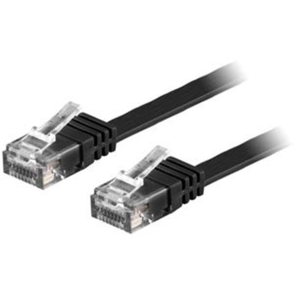 DELTACO Cat6 network cable, 15m, black Svart