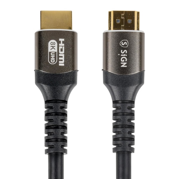 SiGN Premium HDMI 2.1 Kabel 8K, 1m - Svart Svart