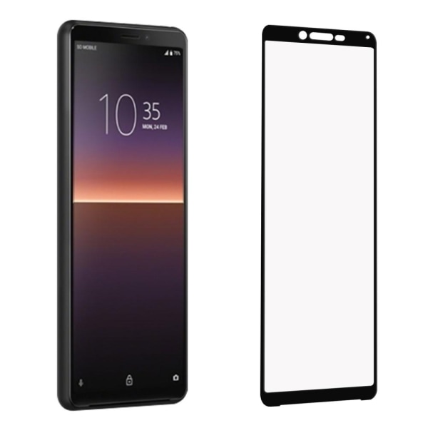 Heltäckande Skärmskydd Härdat Glas för Sony Xperia 10 II