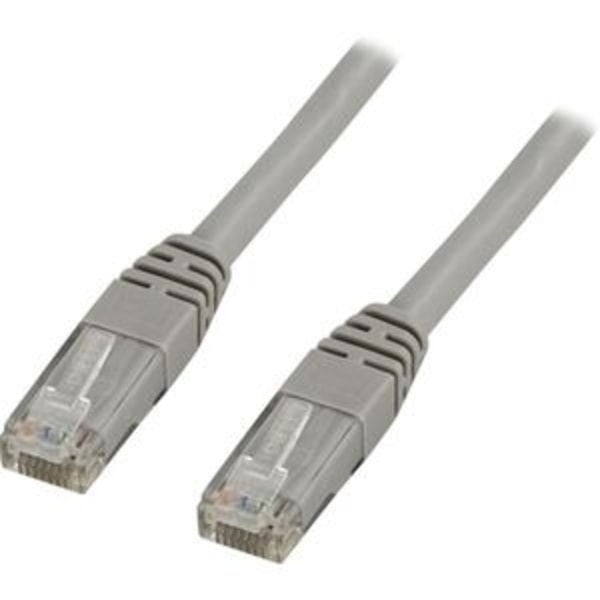 DELTACO Cat6 network cable, 0.5m, grey grå