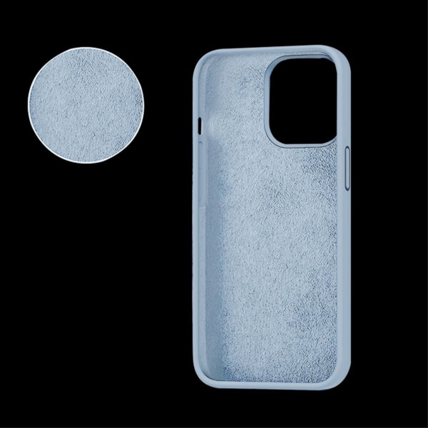SiGN Liquid Silicone Case för iPhone 15 Pro Max - Ljusblå Blå