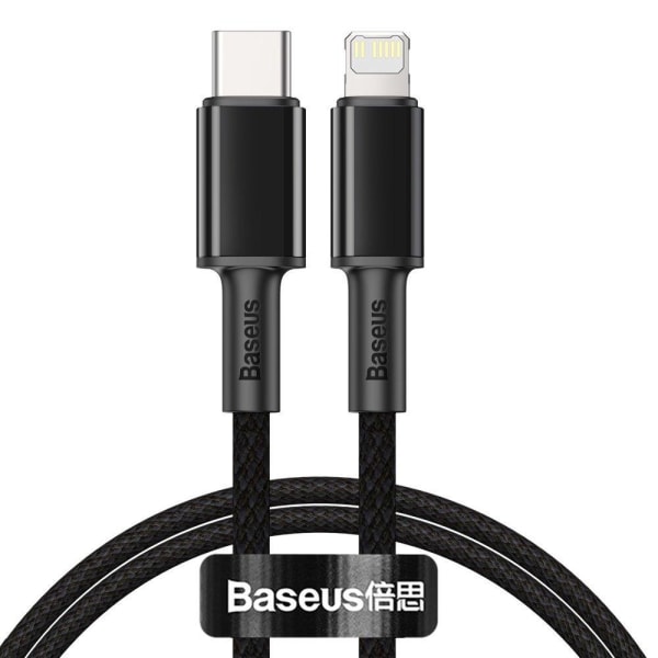 Baseus High Density USB-C till Lightning 20W PD 1 m - Svart Svart