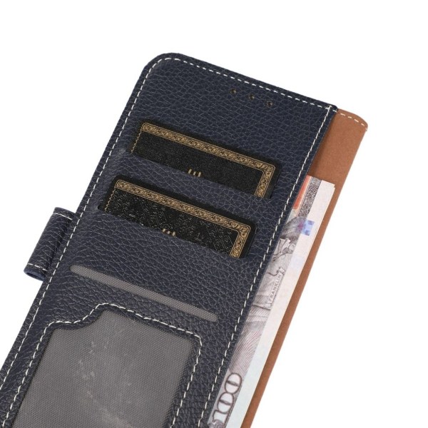 Enkelt iPhone 15 Pro Max plånboksfodral - Blå Blå