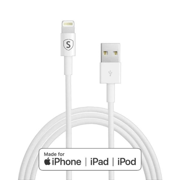 SiGN Lightning-kabel till iPhone / iPad, MFi-certifierad, 5V, 2.1A, 1m - Vit Vit