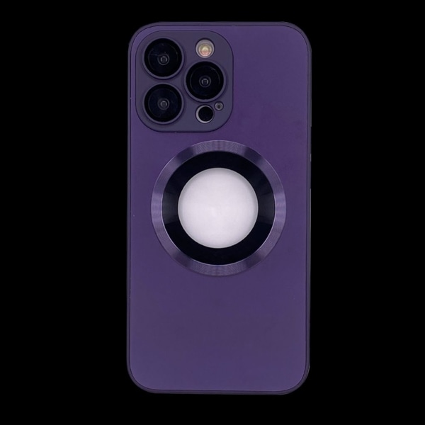 SiGN Magnetic Case iPhone 15 Pro med linsskydd och logo view - L Lila