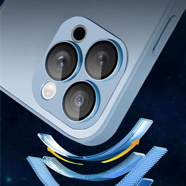SiGN Magnetic Case iPhone 15 Plus med linsskydd och logo view - Blå