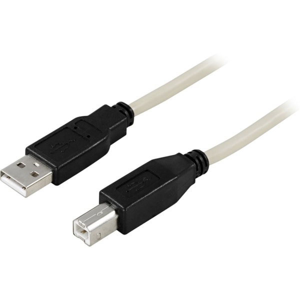 DELTACO USB 2.0 kabel Typ A hane - Typ B hane 0,5m, svart Svart