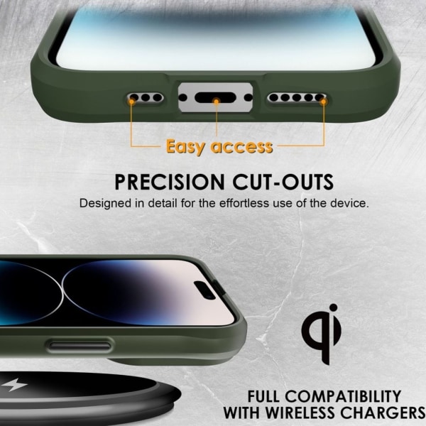 Combat X Mode Series iPhone 15 Pro skal - Militärgrön Grön
