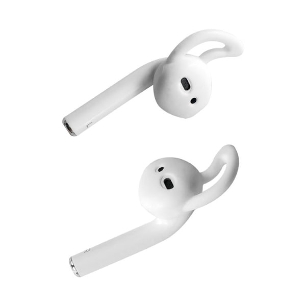 Silikon-earhooks för Apple AirPods - Vit Vit