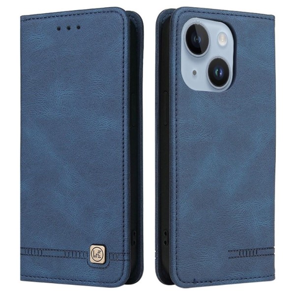 IPhone 14 Plus Fodral Magnetisk Plånbok med ett sedelfack - Blåt Blå