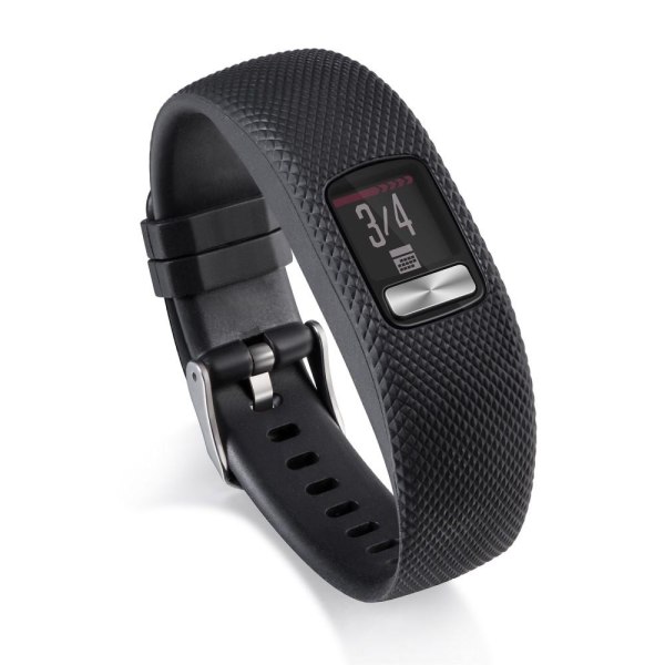 TPE+TPU Watch Band för Garmin Vivofit 4, Storlek: S - Svart Svart