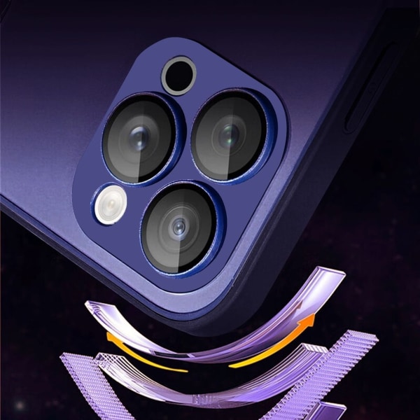 SiGN Magnetic Case iPhone 15 med linsskydd och logo view - Lila Lila