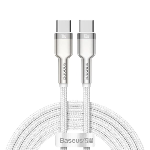 Baseus Cafule Metal USB-C to USB-C Cable 100W, 2m - White Vit