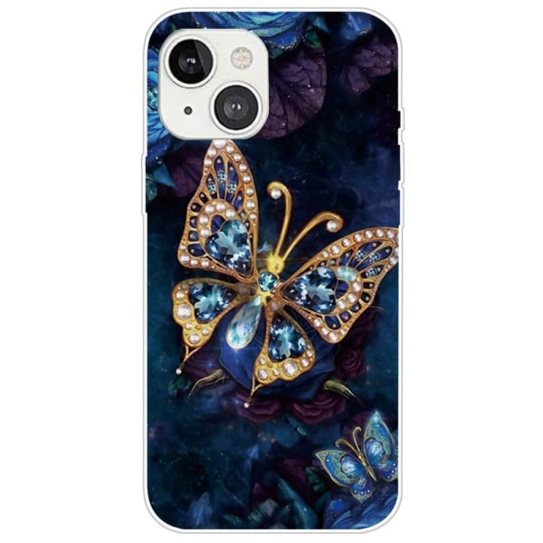 IMD iPhone 14 Anti-fall Protection TPU Skal - Jewelry Butterfly