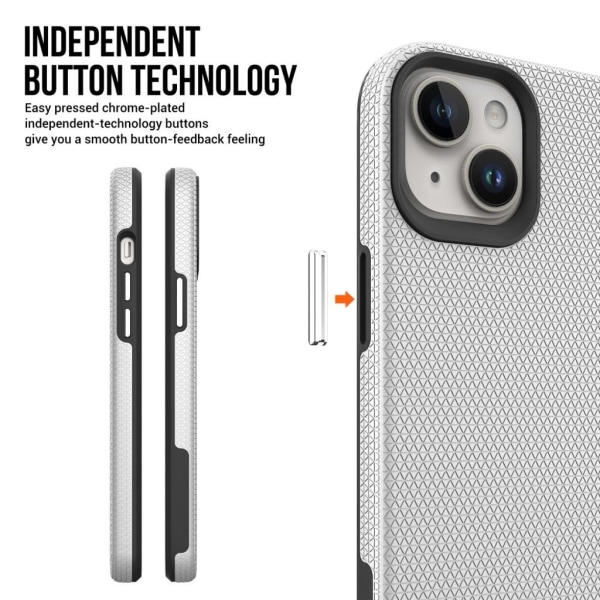Flexibelt iPhone 15 Plus skal - Silverfärgat Silver