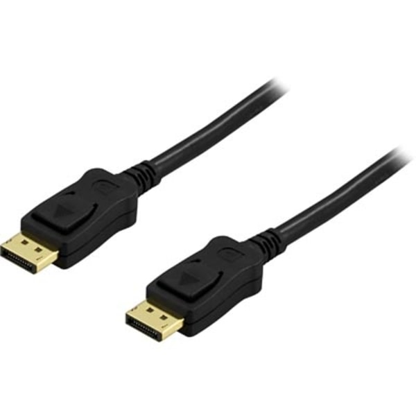 DELTACO DisplayPort monitor cable, 20-pin ha - ha 2m, black Svart